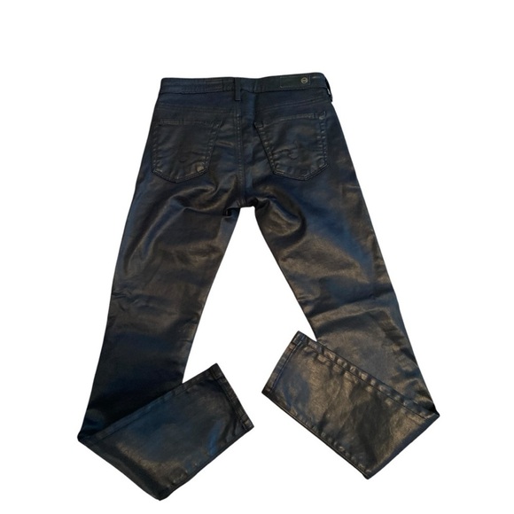 ❤️AG (Adriano Goldschmied )jeans Faux Leather Ankle-Length Skinny Pants Bl… - Picture 7 of 8